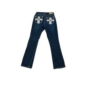 Jack David size 7 Jeans Rhinestone Embellished Cross